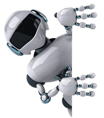 Contact form with friendly robot for AiRentoSoft car rental software support and inquiries